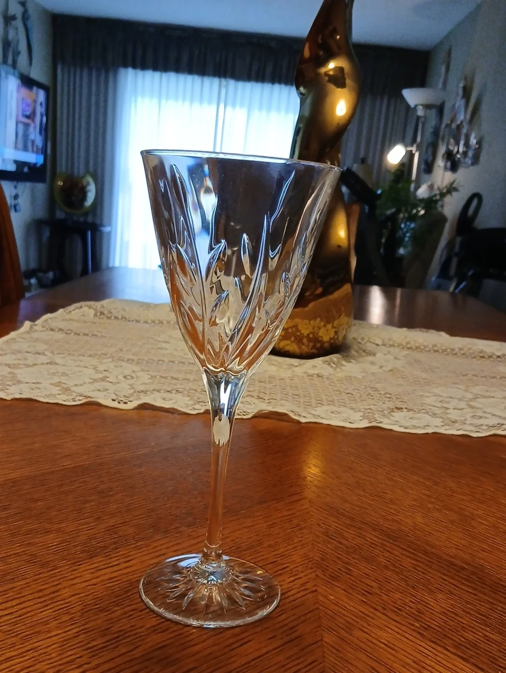 Cristal d'Arques-Durand Crystal Wine Goblet, Cassandra Pattern